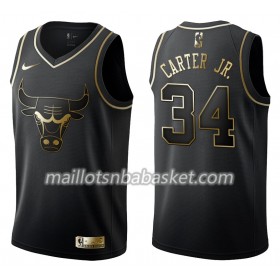 Maillot Homme Chicago Bulls Wendell Carter Jr. 34 Nike Noir Gold Edition Swingman
